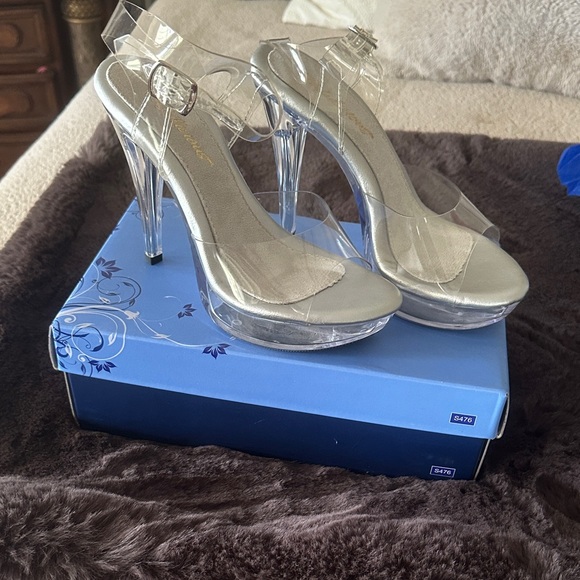 Fabulicious Shoes - Fabulous Clear 5” High Heel Sandals